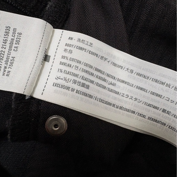 Abercrombie & Fitch Black High-Rise Skinny Jean with Split Inseam - Picture 8 of 8